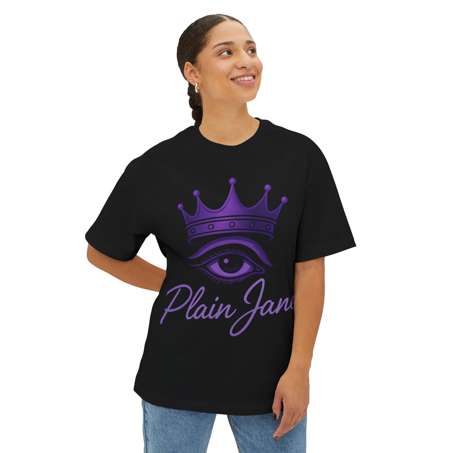 Plain Jane Eye Crown T-Shirt - Limited Drop by King Masota | Purple Royal Streetwear